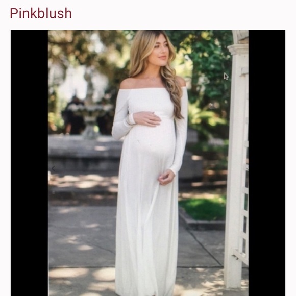 pink blush white dress